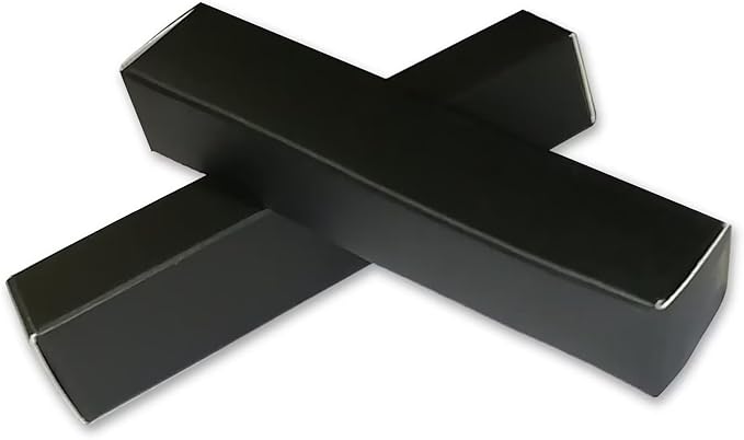 ANZKA 50 Pcs Lip Balm Boxes Packaging, 6.8x1.8x1.8cm Wrapping Box for 0.15Oz Lipbalm Containers Tubes, 5.5ml DIY Lipsticks Black Package Boxes-BrightBean Baby