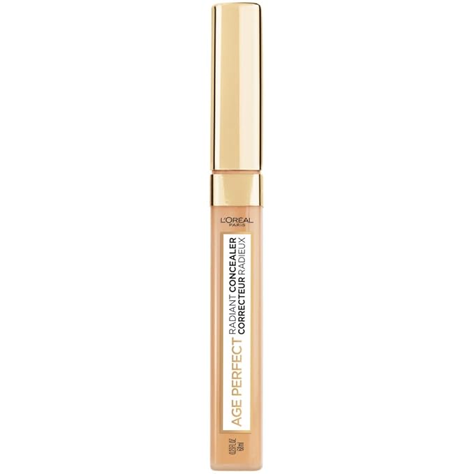 L'Oreal Paris Age Perfect Radiant Concealer with Hydrating Serum and Glycerin, Natural Beige-BrightBean Baby