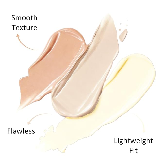 Kaely Tri Color Concealer Pot,Color Correcting Concealer for Dark Circles Spots,3 Color Cream Concealer Full Coverage,Foundation Contour Makeup Palettes,under Eye Brightener corrector de ojeras,03-BrightBean Baby