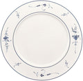 Villeroy & Boch Old Lu x Embourg Service Plate, 30 cm, Premium Porcelain, White/Blue