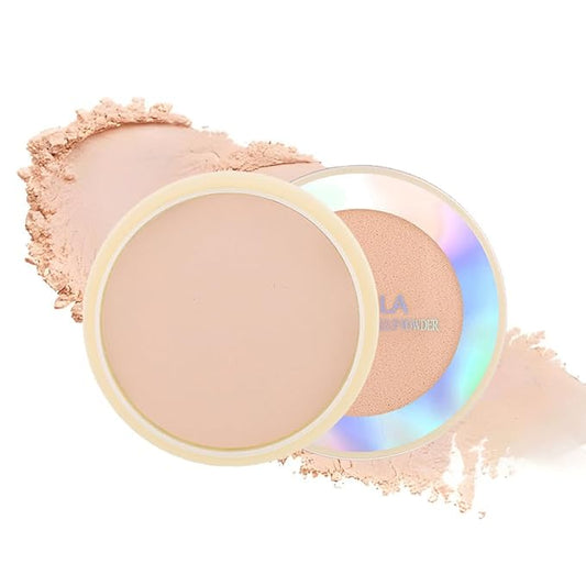Oil Control Face Pressed Powder, Ultra-Fine Lightweight Face Powder, Soft-focus Matte Finish, Sheer Coverage, Lasting Oil Control, Natural (03#)-BrightBean Baby