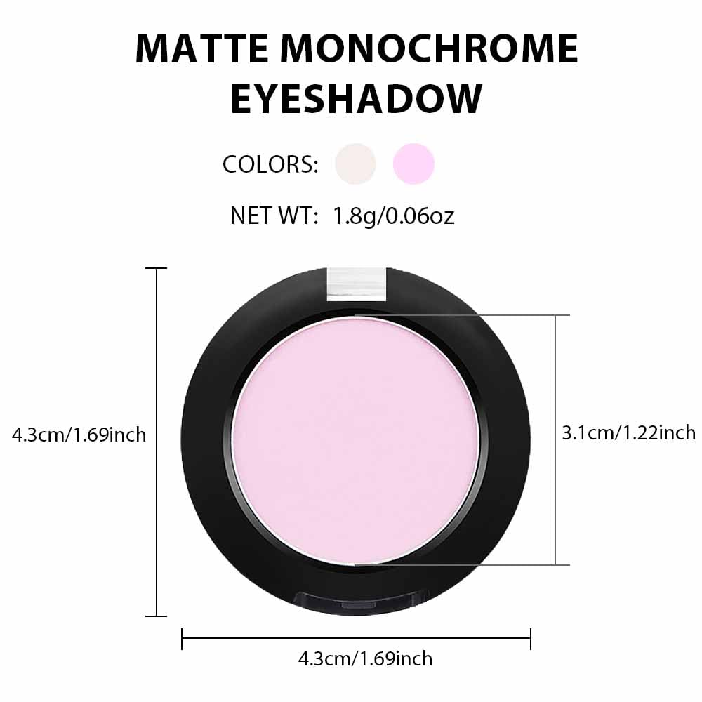 Eyeshadow Single Matte, High-Pigment Monochrome Eye Shadow Pressed Powder, Everyday Velvety Silky Eye Makeup Looks, Professional Long-Lasting Waterproof Single Eyeshadow Palette, Pink Nude 02-BrightBean Baby