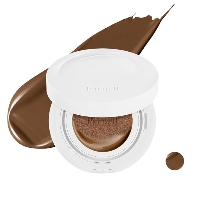 Parnell Cicamanu Serum Cushion 45N Nutmeg 0.52 fl oz | Hydrating Serum Foundation for Soothing, Pore Blurring & Radiant Glass Skin | Lightweight Korean Cushion for Sensitive Skin | K-Beauty-BrightBean Baby