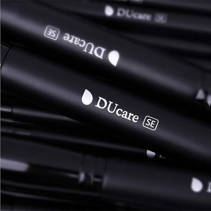 DUcare Makeup Brushes 15Pcs Premium Synthetic Kabuki Makeup Brush Set, Professional Foundation Concealers Powder Blush Blending Face Eye Shadows Black Brush Sets-BrightBean Baby