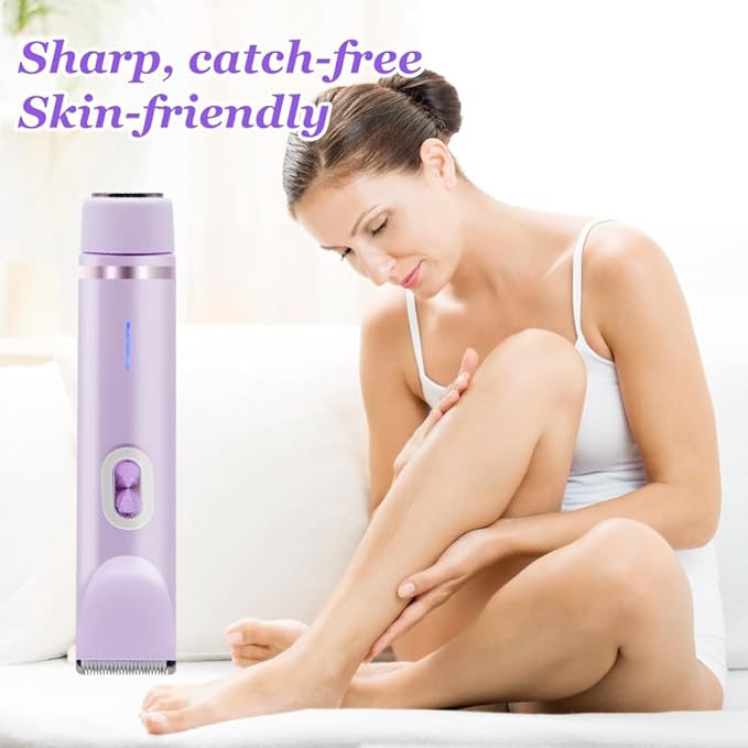 Women's Electric Dual Headed Shaver, 2 in 1 Bikini Trimmer, USB Rechargeable Electric Razors Body Hair Trimmer-BrightBean Baby