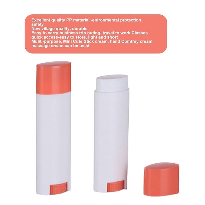 5ml 25Pcs Empty Oval Deodorant Lip balm Tubes Containers Twist-up Refillable Containers for Lipstick,Chapstick,Homemade Lip balm,DIY Deodorants(Pink White)-BrightBean Baby