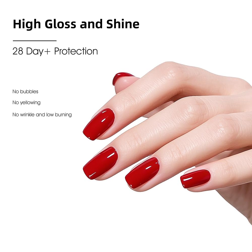 VENALISA 2 Pcs No Wipe Matte Top Coat and Glossy Gel Top Coat Set- High Shiny Long Lasting Clear Gel Nail Polish Kit, Soak Off Nail Art Home and Professional Manicure-BrightBean Baby