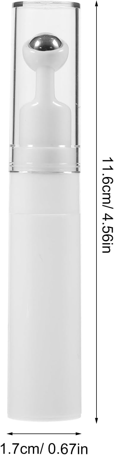 balacoo Creami Buttercream Essential Oil Eye Creams Refillable Cream Bottle Empty Roller Ball Applicator Eye Cream Applicator White Portable Acrylic Dispensing Bottle Travel-BrightBean Baby