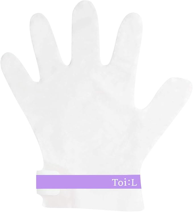 Toi:L Extra Silky Hand Mask 5 Pairs, Korean Moisturizing Gloves for Dry Hands with White Truffle, Green Caviar & Peptides, Repairing and Softening Hand Care Treatment for Aging, Cracked, and Dry Skin-BrightBean Baby