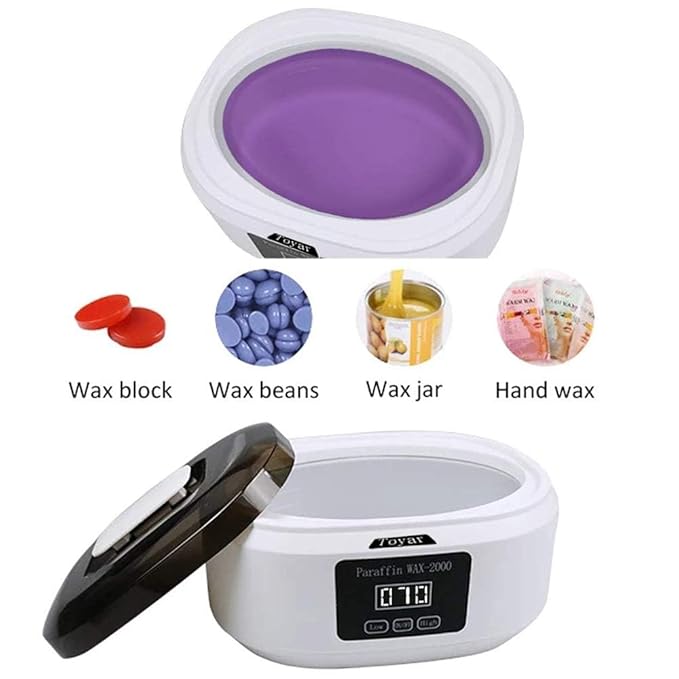 Paraffin Wax Machine for Hand and Feet，Touchscreen Paraffin Wax Warmer with 1.98lb Wax Moisturizing Paraffin Spa Wax Bath Kit, Large Capacity at Home for Smooth and Soft Skin（White）-BrightBean Baby
