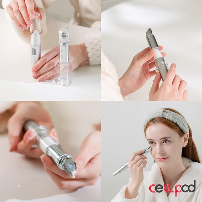 Wrinkleless Perfector & Galvanic Wrinkleless Cream - Galvanic Facial Vibration device with Eye Cream Cream 2 ea. (0.68 fl. oz. for each) - for Anti-Aging, Anti-Wrinkle, and Eye Brightening-BrightBean Baby