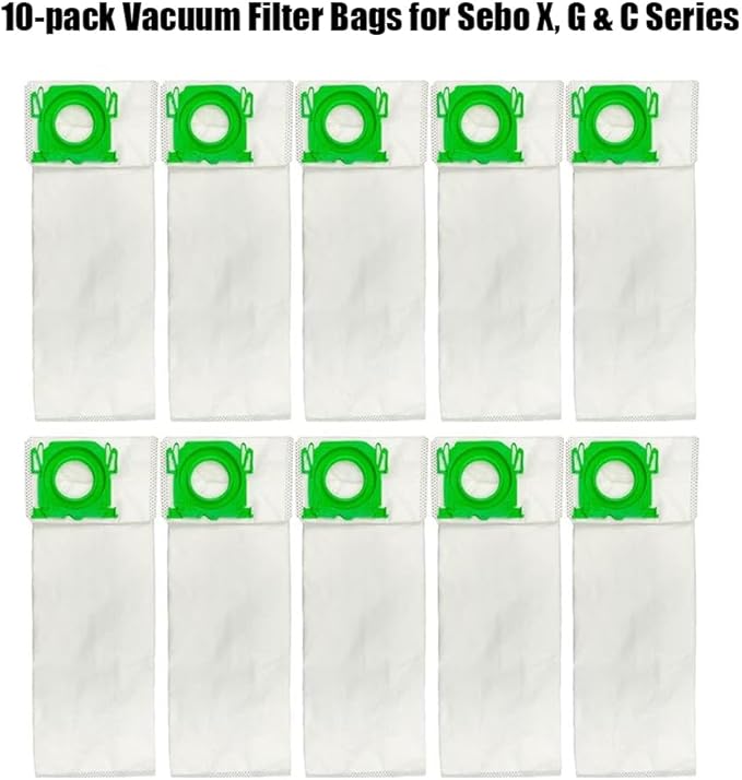 8-PACK 6695ER Vacuum Cleaner Bags for Sebo K Series Sebo X Series X1 X2 X3 X4 X5 Extra Pet XP2 XP3 AIRBELT K Series Windsor Sensor X1 X2 X3 X4 X5