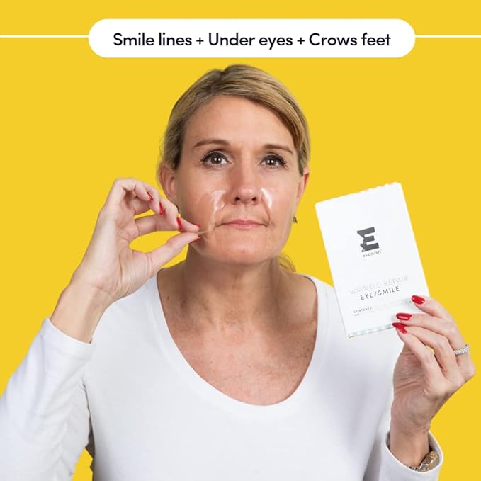 Wrinkle Repair Eyes and Smile - Hydrating Under Eye Patches for Puffy Eyes and Fine Lines - Reusable Silicone Gel Masks - Anti-Wrinkle Treatment, USA Made (2 Count)-BrightBean Baby