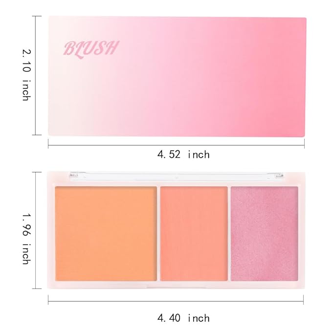 3 IN 1 Brown Nude Face Highlight Bronzer Powder Palette for Face Cheeks Contour Brightening, Buildable Matte Coverage Natural Makeup,Ultra Sculpt Nose Shadow Eyeshadow Primer-Orange-BrightBean Baby