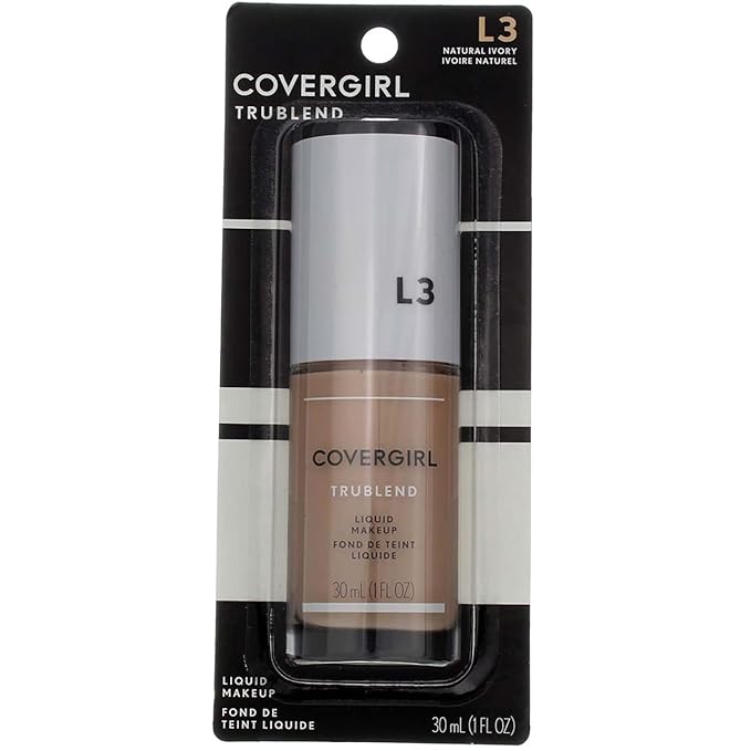 COVERGIRL Trublend Oil-Free Liquid Foundation, Lightweight, Dewy Finish, 1 Fl Oz, Hydrating Foundation, Moisturizing Foundation, Cruelty-Free Foundation, Blends Seamlessly, Won't Clog Pores-BrightBean Baby