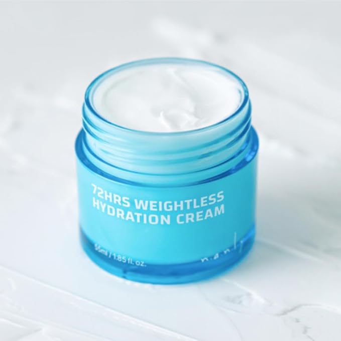 72 Hours Weightless Hydration Cream, Moisturizing Daily Face Cream, Vegan and Cruelty Free, Soothing and Brightening, All Skin Types, Korean Skin Care (1.85 fl.oz.)-BrightBean Baby