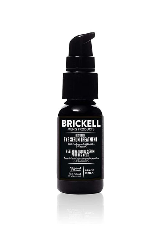 Brickell Men's Dark Circle Under Eye Treatment Serum For Men, Natural and Organic Eye Gel to Firm Men's Wrinkles, Reduce Dark Bags Under Eyes, and Promote Youthful Skin, 0.65 Ounce, Unscented-BrightBean Baby