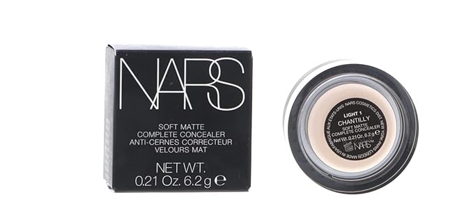 NARS Soft Matte Complete Concealer Chantilly - for fair skin with neutral undertones, Natural, 0.21 Ounce (Pack of 1), C-NA-062-03-BrightBean Baby