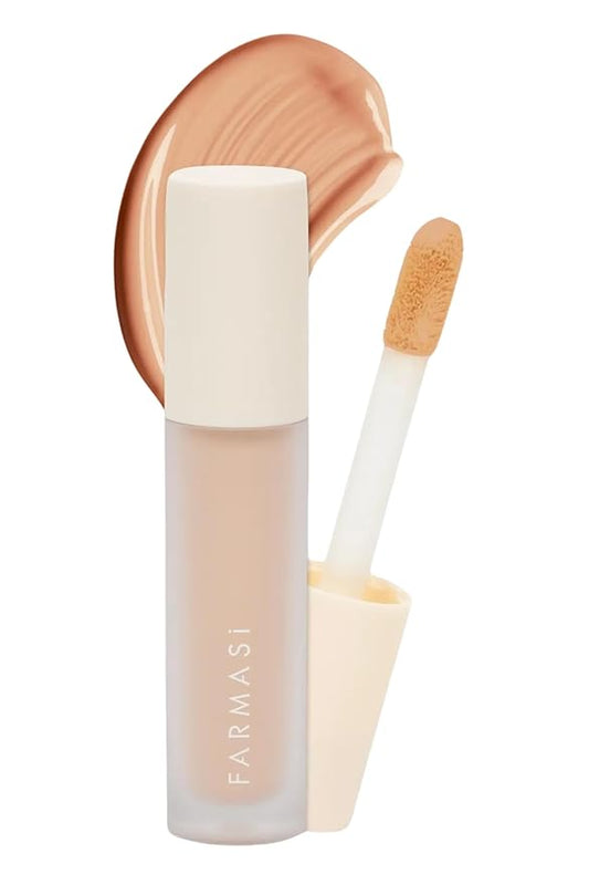 FARMASI Vfx Pro Liquid Concealer Makeup, All-in-one Full Coverage, Highly Pigmented Concealer for All Skin Type, Hide Shadows & Imperfections, Enhance Skin Fullness Foundation Concealer 0,24 Fl Oz C11-BrightBean Baby