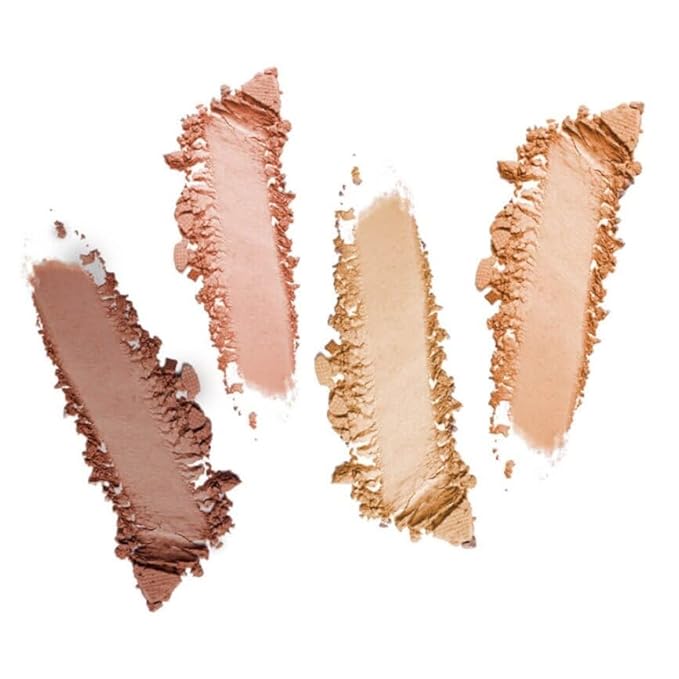 FLOWER Beauty Petal Play Eyeshadow Palette- Travel-Size + Everyday Use - Four Neutral Shades + Perfect For On-The-Go - Matte + Shimmer - Cruelty-Free + Vegan (Gilded Lily)-BrightBean Baby