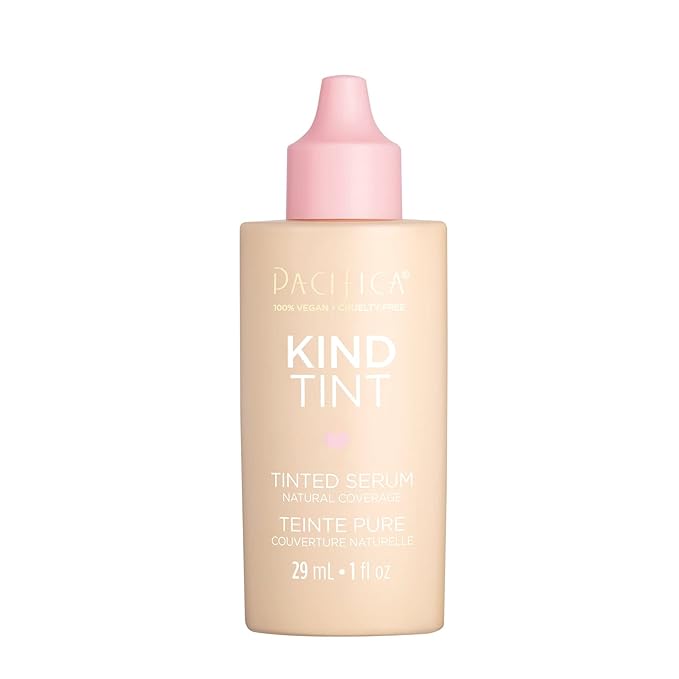 Pacifica Beauty Kind Tint Tinted Serum, Skincare, Vegan Collagen, Hyaluronic Acid, Vitamin C, Niacinamide, Caffeine, Hydrating, Lightweight Foundation, Natural Dewy Skin, Shade 22, 1 fl oz (1 Count)-BrightBean Baby
