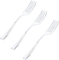 WDF 300 Mini Forks - 4 Inch Clear Plastic Heavy Duty Tasting Forks for Appetizers
