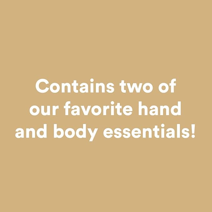 Camille Beckman Hand and Body Duet Set, Silky Body and Glycerine Hand Cream, Tuscan Honey-BrightBean Baby
