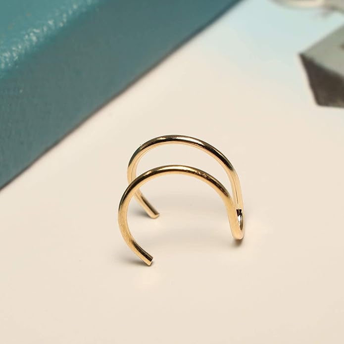 Cute Non-pierced Earrings Ear Cuff Ear Clip Minimalist Unilateral Earrings Cartilage Unique Ear Crawler Ear Climber Fashion Gold Ear Jewelry for Women-BrightBean Baby