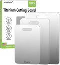 3Pcs Titanium Cutting Boards For Kitchen, 100% Pure Cut Titanium Cutting Board, Food Grade Quality, Double-sided non-toxic, Easy To Clean, Dishwasher Safe And Will Not Absorb Odors