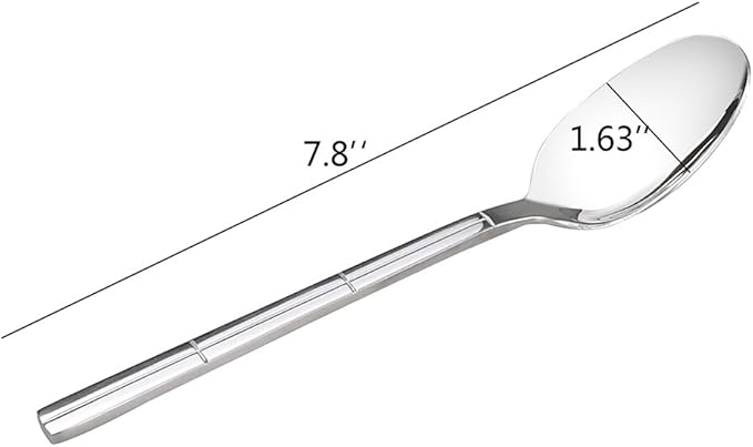 12-Piece Stainless Steel Dinner Spoons Table Spoons, 7.83-Inch