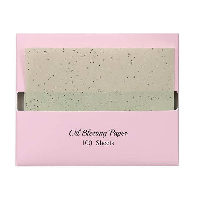 [400 Counts + Mirror Case] Green Tea Natural Oil Blotting Sheets for Face with Mirror Case and Refills-BrightBean Baby