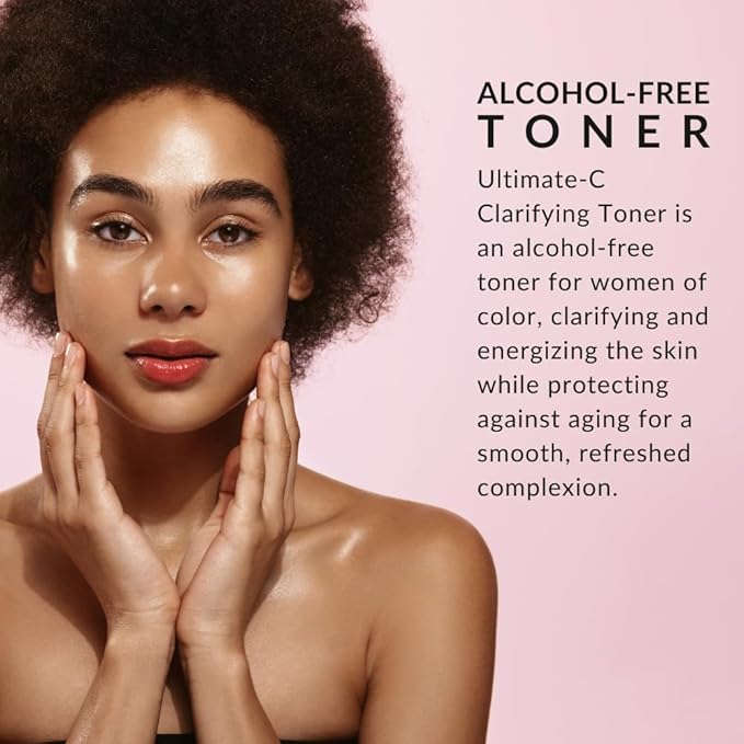 Ultimate-C Clarifying Toner by Flori Roberts, Facial Toner for Women of Color or Deeper Skin Tones, Protects Against Signs of Aging, Refreshing, Hydrating, Calming, Alcohol-Free-BrightBean Baby