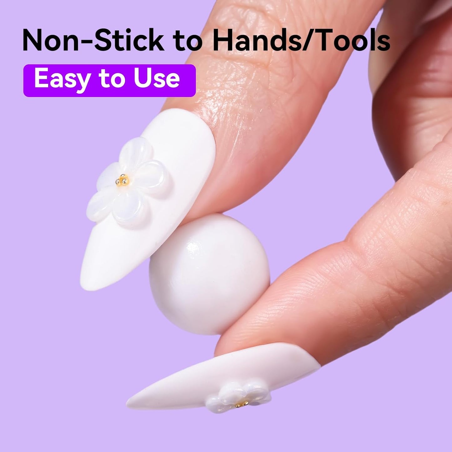 Makartt 3D Gel Nail Art: 4-in-1 Solid Builder Nail Gel White Non-sticky Hands for Extension, 15ML UV Glue for Acrylic Tips, 3D Nails Gels Sculpture Gels for Nails Art Salon Home DIY 2PCS 15ml-BrightBean Baby