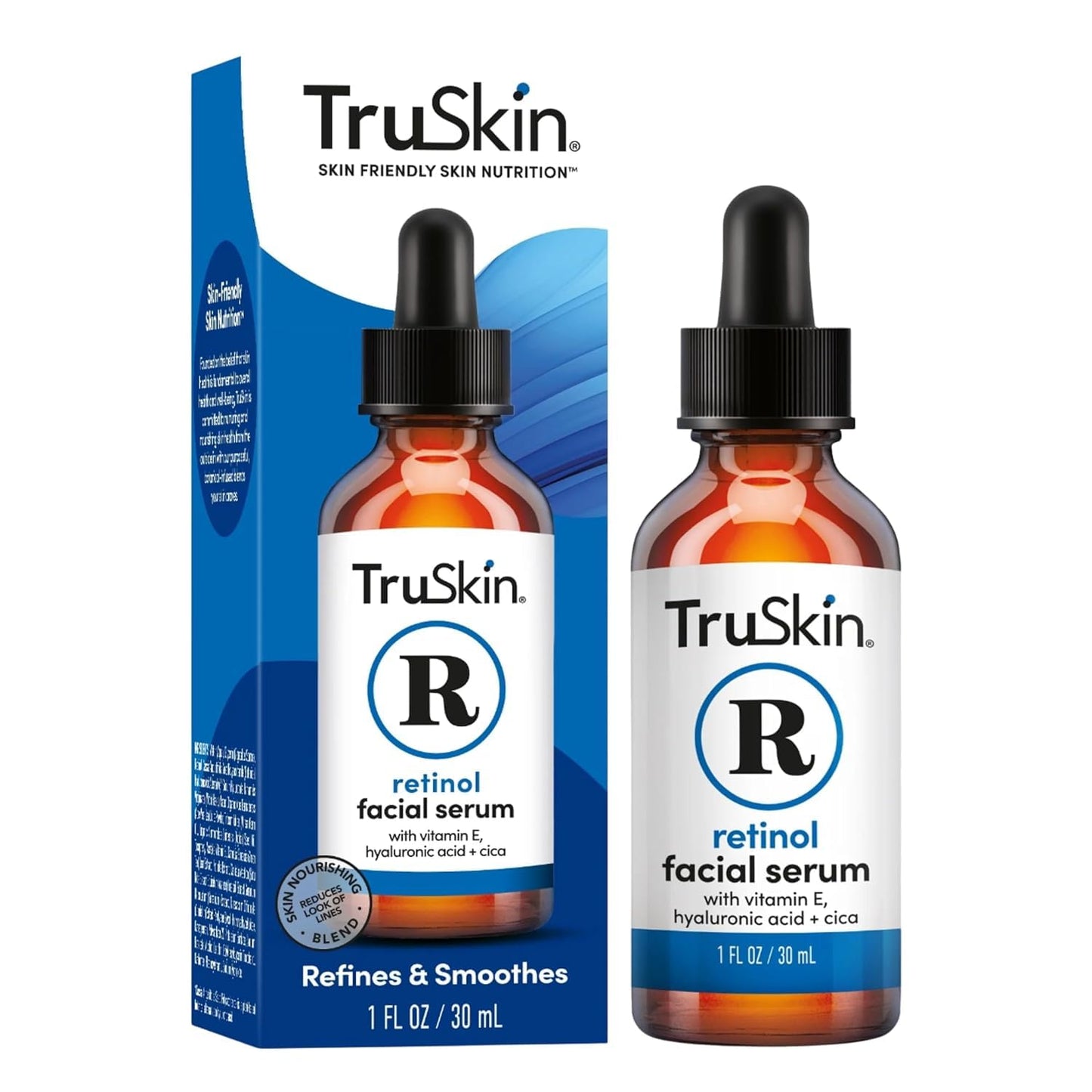 TruSkin Retinol Serum for Face – Gentle Anti-Aging Serum with Retinol, Hyaluronic Acid, and Vitamin E for a More Youthful Feel – Skin Care Made to Improve Look of Fine Lines, Wrinkles, 1 fl oz-BrightBean Baby