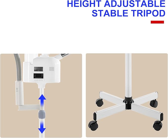 Professional Facial Steamer 3 in 1 Steamer for Face with Hot & Cold Nozzle 5X LED Magnifying Lamp Facial Steamer for Esthetician Beauty Face Equipment Use at Home or Salon-BrightBean Baby