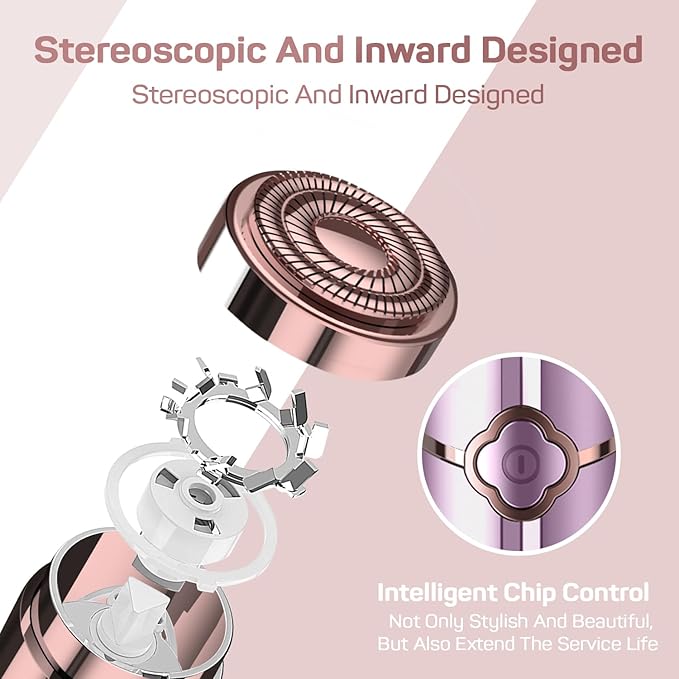 Facial Hair Removal for Women, Painless Electric Facial Hair Remover for Face, Chin，Upper Lip with USB Rechargeable-BrightBean Baby