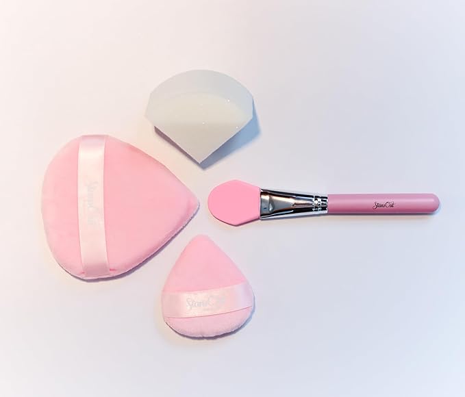 StansOut Ultimate Complexion Bundle: Liquid Foundation Brush, Makeup Brushes for Liquid, Cream, Stick Foundation - Flat, Round, Blender Brushes - 101 Contoured, 108 Straight - Long-Lasting-BrightBean Baby