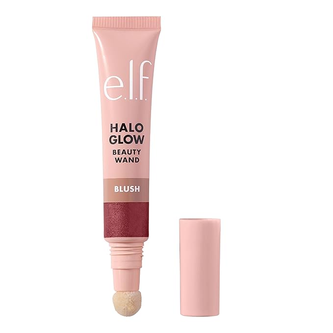 e.l.f. Halo Glow Blush Beauty Wand, Liquid Blush Wand For Radiant, Flushed Cheeks, Infused With Squalane, Vegan & Cruelty-free, Berry Radiant-BrightBean Baby