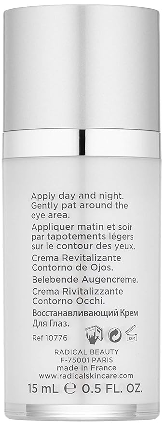 Radical Skincare Eye Revive Creme - 4 in1 Anti-Aging Solution Combats Wrinkles, Dark Circles, Puffiness, & Fine Lines - For All Skin Types Including Sensitive Skin - Paraben & Cruelty Free (0.5 Fl Oz)-BrightBean Baby