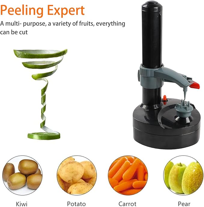 Electric Potato Peeler - Kitchen Automatic Rotating Peeling Tool for Fruit & Vegetable