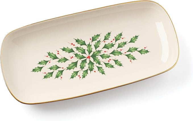 Lenox 869997 Holiday Bread Tray, Christmas Hosting