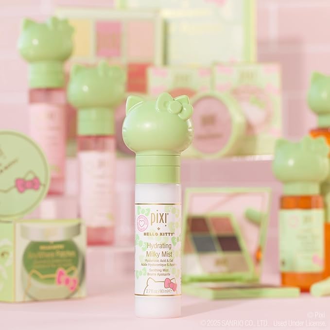 Pixi Beauty + Hello Kitty Milky Mist 2.70 Fl Oz | Hydrating Moisturizer for Dry Skin | Infused with Hyaluronic Acid-BrightBean Baby