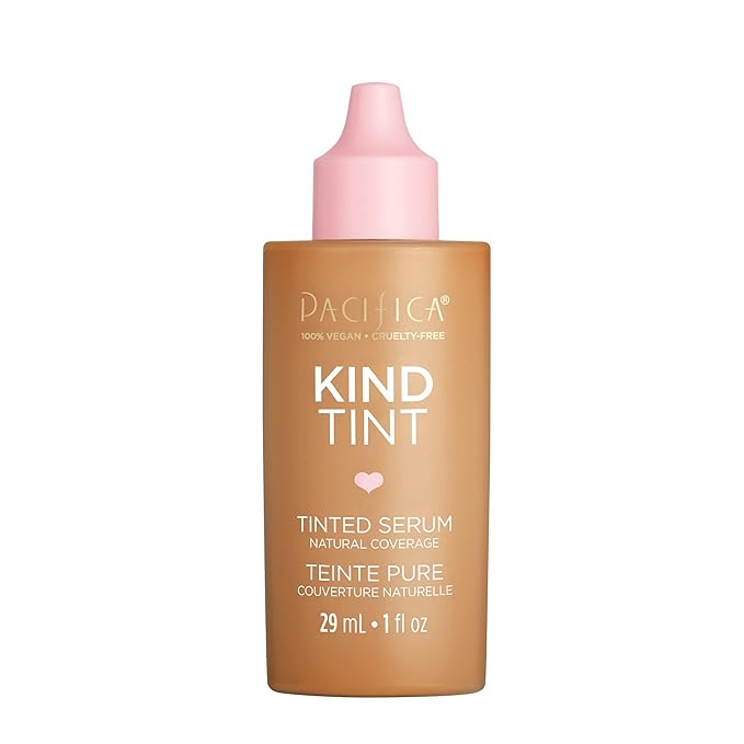 Pacifica Beauty Kind Tint Tinted Serum, Skincare, Vegan Collagen, Hyaluronic Acid, Vitamin C, Niacinamide, Caffeine, Hydrating, Lightweight Foundation, Natural Dewy Skin, Shade 09, 1 fl oz (1 Count)-BrightBean Baby