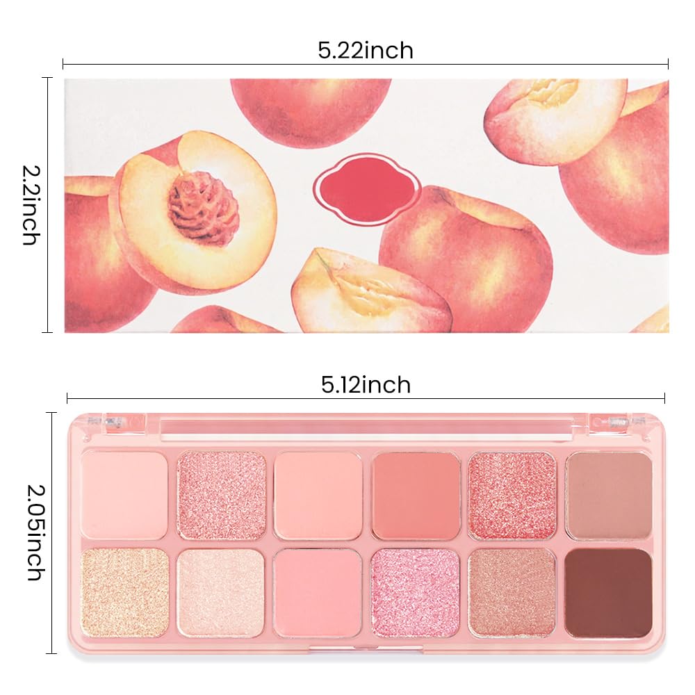 AMY'S DIARY 12Color Matte Shimmer Light Pink Eyeshadow Palette, Long-Lasting, and Highly Pigmented Eye Shadow. Elevate Your Eye Makeup– Unleash Your Unique Style-BrightBean Baby