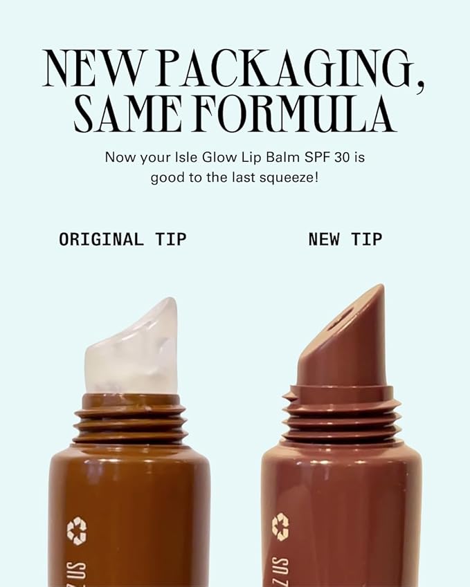 Cay Skin Isle Lip Balm SPF 30 – High Shine, Hydrating + Sheer Lip Gloss in Vanilla Brown Sugar Flavor – Formulated with Natural Ingredients for All Skin Tones – Nude Ting-BrightBean Baby