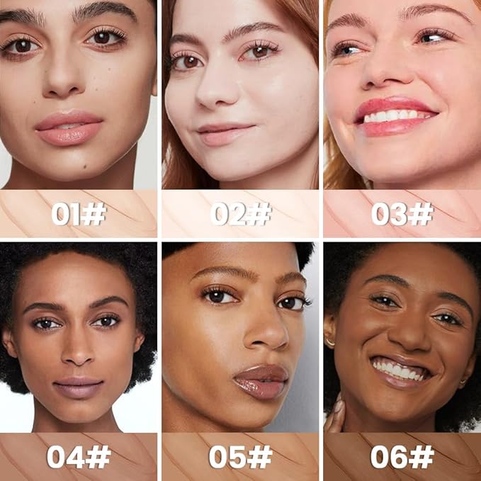 1 Pack Liquid Foundation Cream for Face Makeup,Durable Full Coverage Matte Concealer Make Up,Oil Control & Waterproof Base Primer -0.35 Fl.Oz (01#)-BrightBean Baby