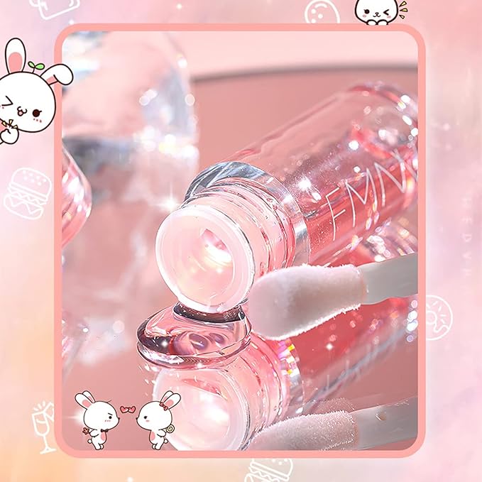 2Pcs Crystal Jelly Lip Oil Moisturizing Hydrating Lip Care Hydrating Lip Gloss Tinted Lip Balm, Long Lasting & Nourishing Lip Glow Oil, Non-sticky Fresh Texture-BrightBean Baby