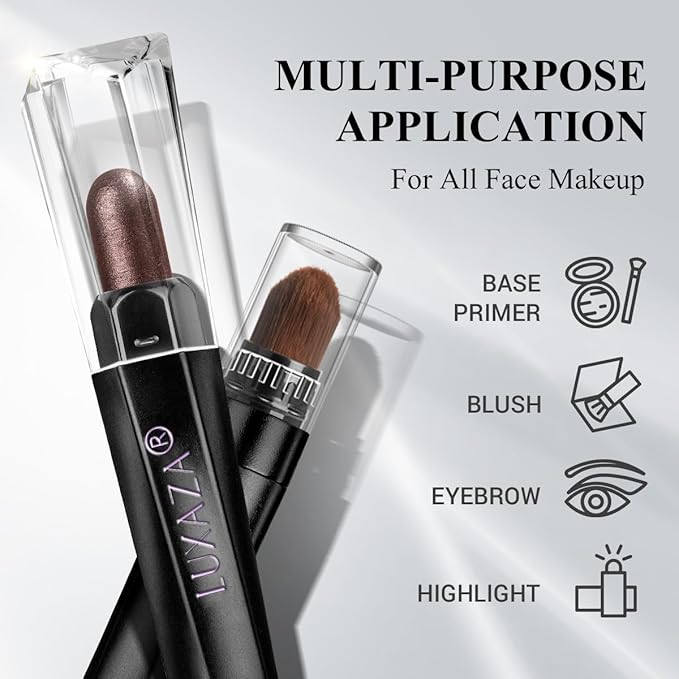 Brown Eyeshadow Stick Makeup 6PCS Set, Neutral Eyeshadow Palette Metallic Shimmer Matte Cream Eye Shadow Eyeliner Brightener Pencil Crayon - TAUPE MAUVE-BrightBean Baby