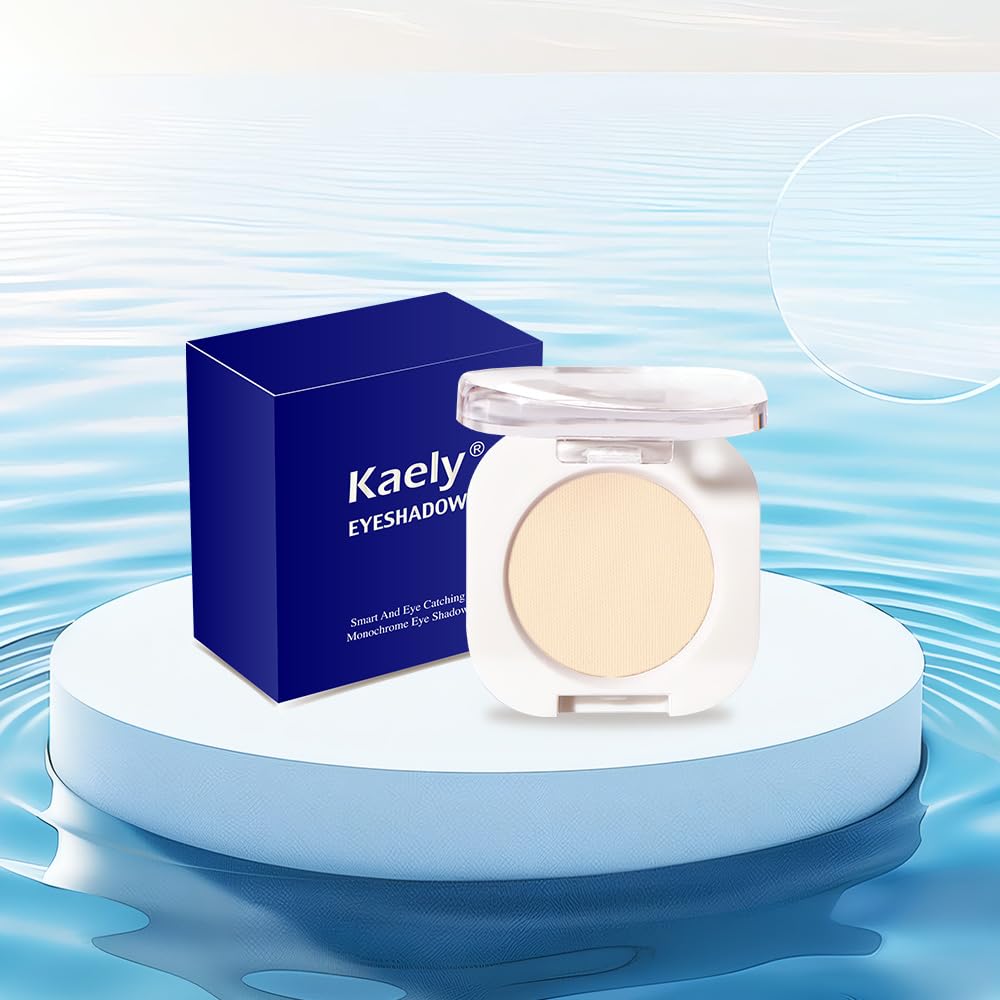 Single Matte Eye Shadow Palette Makeup, Smoky Beige Matte Eyeshadow for Women, Monochrome Eye Shadow Makeup, Pigmented Waterproof Sombras Para Ojos, Vegan, Talc, Paraben & Cruelty Free, 17-BrightBean Baby