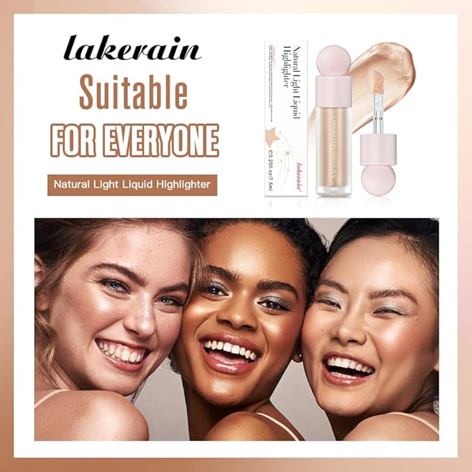 Liquid Highlighter - Luminous Finish Light Liquid Luminizer Makeup Enhanced with Pearl Particles & Botanical Blend, Weightless Dewy Glow for Radiant Skin, Vegan, Cruelty-Free (#01 Moonlight)-BrightBean Baby